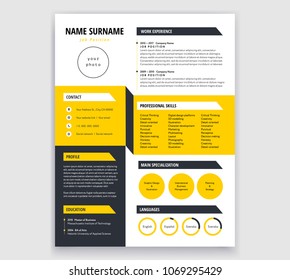 13,937 Cv template Stock Vectors, Images & Vector Art | Shutterstock