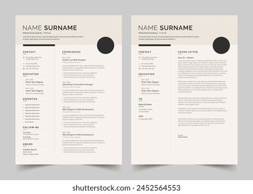 Creative CV resume templates, multipurpose resume design, a4 resume