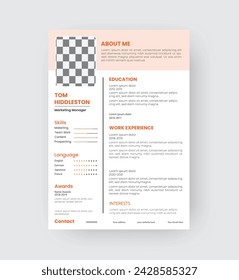 Creativo CV CV CV CV plantillas Vector Diseño carta de presentación solicitudes de trabajo blanco