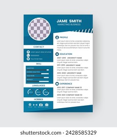 Creativo CV CV CV CV plantillas Vector Diseño carta de presentación solicitudes de trabajo blanco