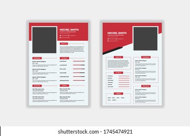 
Creative cv template, Professional resume applications, personal description profile vector stylish modern presentation set