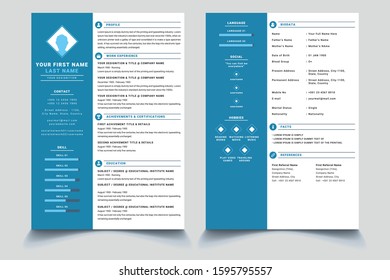 Creative CV/Resume Template Design in Illustration