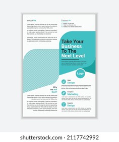 Creative Cyan Corporate Business Flyer Template