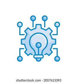  Creative cycle  vector blue colour icon style illustration. EPS 10 file