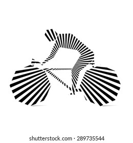 creative cycling player design by strip vector