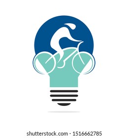 Creative Cycling race idea vector logo design. Bicycle shop logo design template.