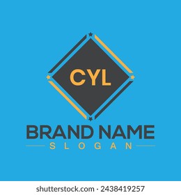 Diseño creativo del logotipo de la letra de CYL para sus marcas comerciales