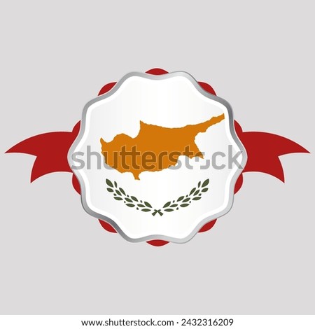 Creative Cyprus Flag Sticker Emblem