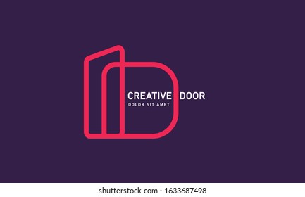 Creative D letter logo minimal professional design for company initial letter logo
