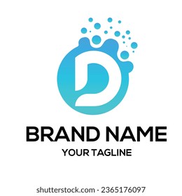Diseño de plantillas de logotipos de letras D creativas