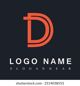 Creative D Letter Creative Monogram Vector Sign, Stylish and Gradient Logo Sign D Letter, D Character Logo Symbol