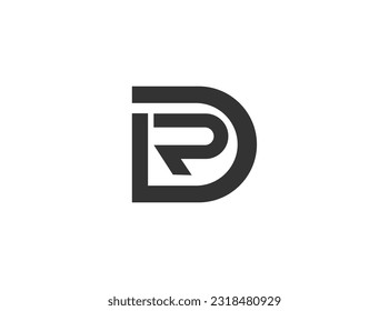 Creative d r letter logo design Vectors and Illustrations
