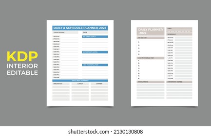 Creative daily planner template design..eps