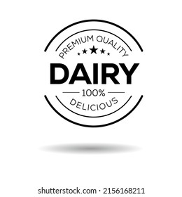 Creative (Dairy) logo, Dairy sticker, vector illustration.