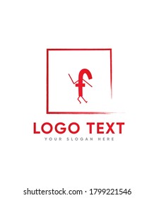 Creative dancing themed letter type F logo template, Vector logo for business and company identity 