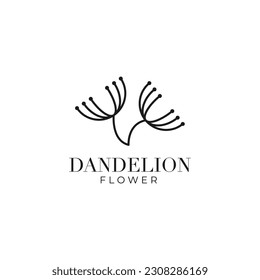 Creative dandelion flower logo design vector concept illustration idea