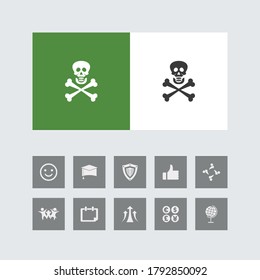 Creative Danger Icon with Bonus Icons.
