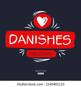 Creative (Danishes) logo, Danishes sticker, vector illustration.
