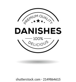 Creative (Danishes) logo, Danishes sticker, vector illustration.
