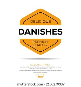 Creative (Danishes) logo, Danishes sticker, vector illustration.
