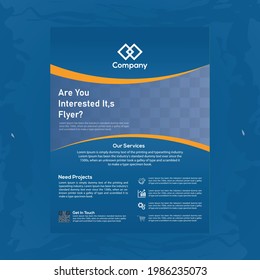 Creative dark blue special abstract  orange white minimalist logo with business flyer brochure poster a4 design template transparent free download.