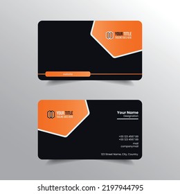 Creative Dark colored Business Card Template  