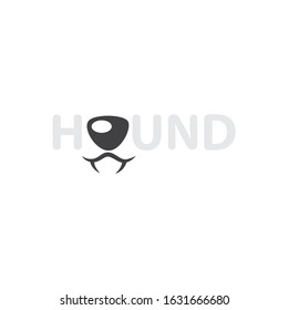 Creative Dark Gray Dog Hound Symbol and Icon Logo Design, Vector