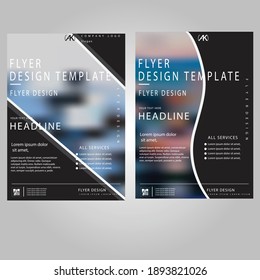 Creative dark grey colour flyer template design