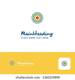 Creative Dart Logo Design. Flat color Logo place for Tagline. Vector Illustration