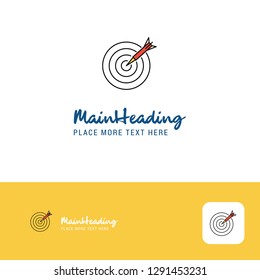 Creative Dart Logo Design. Flat color Logo place for Tagline. Vector Illustration