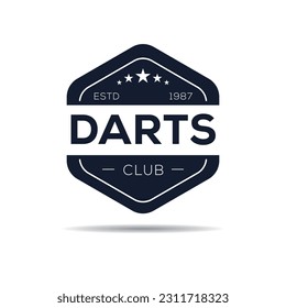 Creative (Darts) Club design, vector illustration.