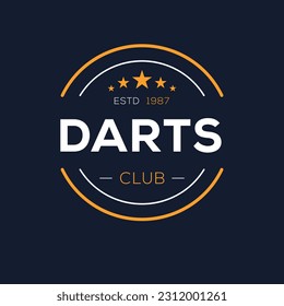 Creative (Darts) Club design, vector illustration.