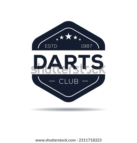 Creative (Darts) Club design, vector illustration.