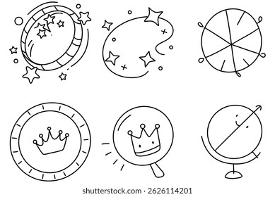 A Creative data infographic featuring circular designs with stars and playful elements, perfect for engaging visuals