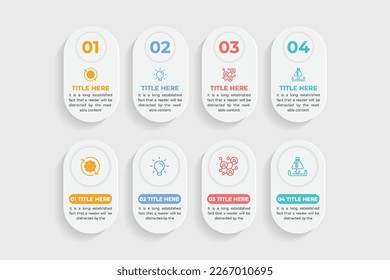 Creative data infographic and visualization template vector with geometric shapes. Modern Workflow layout and office presentation layout vector. Work process diagram flow chart design for business.