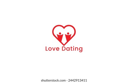 cREATIVE Dating logo design. Vector illustration.