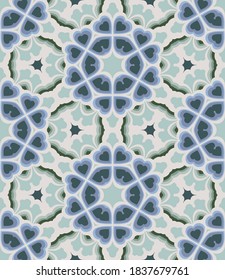 Patrón geométrico Kaleidoscope creativo retro
