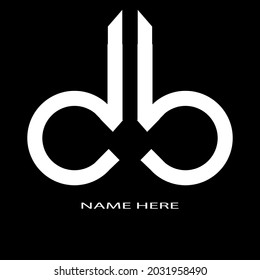 kreatives Logo-Design der abstrakten DB mit Vektorformat mit Buchstabe D B