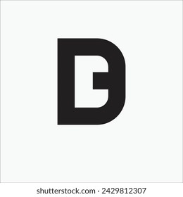 Creative DC or CD initial negative space c letter design logo