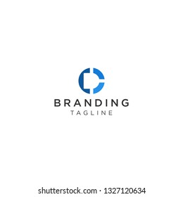 Creative DC or CD letter design circle shape