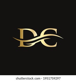 Creative DC letter with luxury concept. Modern DC Logo Design for business and company identity