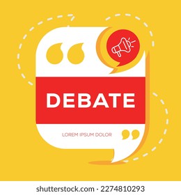 Creative (Debate) text written in speech bubble, Vector illustration.