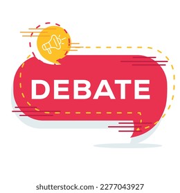 Creative (Debate) text written in speech bubble, Vector illustration.