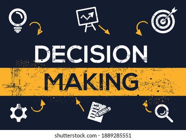 Creative Decision Making Banner Word Icons Stock Vector (Royalty Free ...