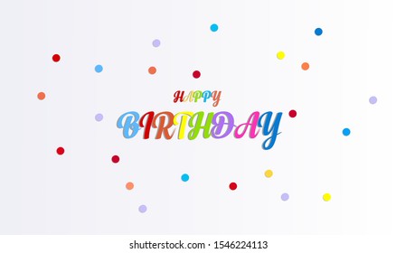creative decoration happy birthday, vector, EPS 10
