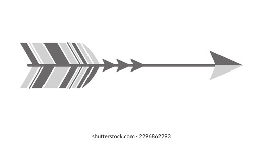 Creative Decorative Arrow Element. Beautiful Floral and Indian Ethnic Arrows. Cupid arrow with flowers and hearts. Valentine's Day, love, romantic concept.Vector illustration. 