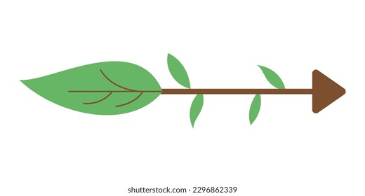 Creative Decorative Arrow Element. Beautiful Floral and Indian Ethnic Arrows. Cupid arrow with flowers and hearts. Valentine's Day, love, romantic concept.Vector illustration. 