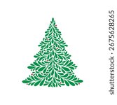Creative Decorative Christmas Tree Vector Illustration for Holiday Design