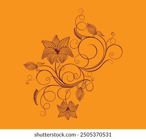 Creative Decorative Floral Design Vector uses for design graphics, backgrounds, invitation card, business card, flyer, brochures, poster, magazine