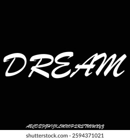 Creative decorative flowing sans serif alphabet display font vector. Curvy dream typeface
